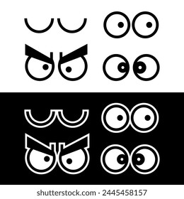 Conjunto de Vector de ojos de dibujos animados