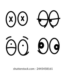 Conjunto de Vector de ojos de dibujos animados