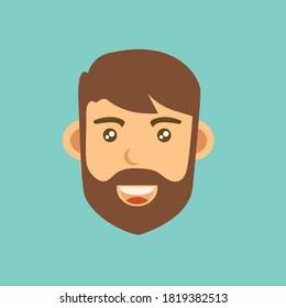 Cartoon face character smile illustration 
