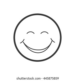 Cartoon face concept represented by circle design. isolated and flat illustration 