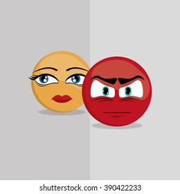 Cartoon face design 