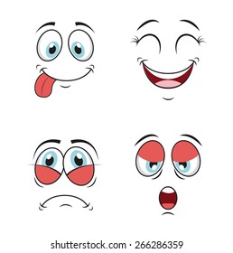 Cartoon Face Design Vector Illustration Eps10 Stock Vector (Royalty ...