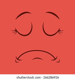 cartoon face design, vector illustration eps10 graphic 