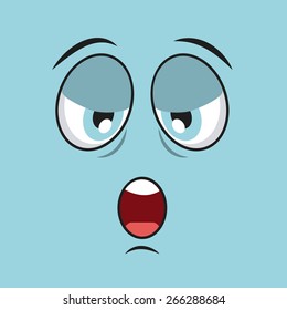 cartoon face design, vector illustration eps10 graphic 
