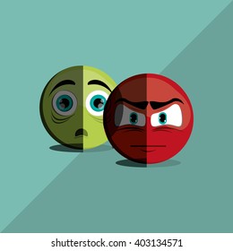 Cartoon face design , vector illustration