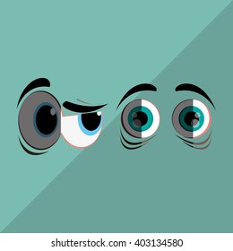 Cartoon face design , vector illustration