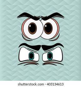 Cartoon face design , vector illustration