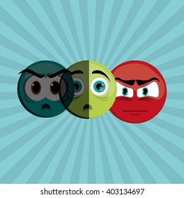 Cartoon face design , vector illustration