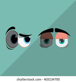 Cartoon face design , vector illustration