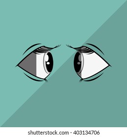 Cartoon face design , vector illustration
