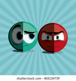 Cartoon face design , vector illustration
