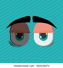 Cartoon face design , vector illustration