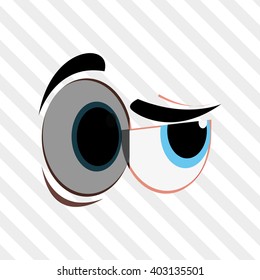 Cartoon face design , vector illustration