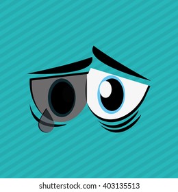Cartoon face design , vector illustration