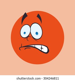 Cartoon face digital design, vector illustration 10 eps graphic