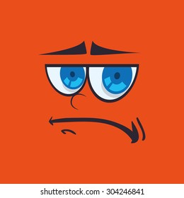 Cartoon face digital design, vector illustration 10 eps graphic