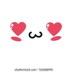 Cartoon face emoticon caricature and character theme Isolated design Vector illustration