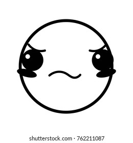Cartoon face emoticon caricature and character theme Isolated design Vector illustration