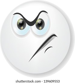 Cartoon face with emotion