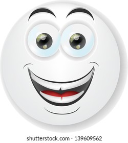 Cartoon face with emotion
