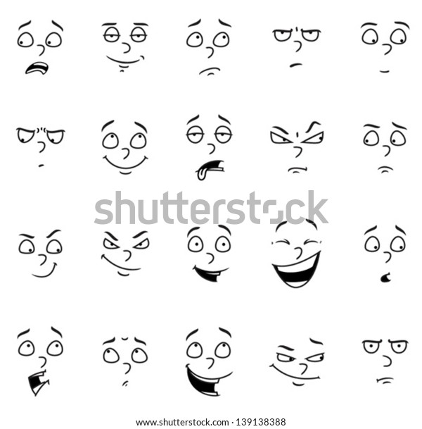 Cartoon face emotions\
set
