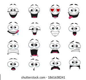 Cartoon Face Expression Isolated Vector Icons Stock Vector (Royalty Free)  1861638241 | Shutterstock