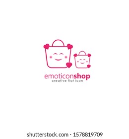 Cartoon face expression line icon. Emoticon or bag-shaped emoji illustration line icons. Smile icon line art isolated vector illustration on a white background. Suitable for online shop websites