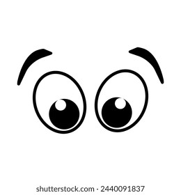 Cartoon face. The expression on the character's face. Caricatures of comic emotions or doodle emoticons. The isolated vector illustration icon is set.