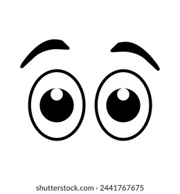 Cartoon face. The expression on the character's face. Caricatures of comic emotions or doodle emoticons. The isolated vector illustration icon is set.