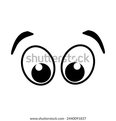 Cartoon face. The expression on the character's face. Caricatures of comic emotions or doodle emoticons. The isolated vector illustration icon is set.