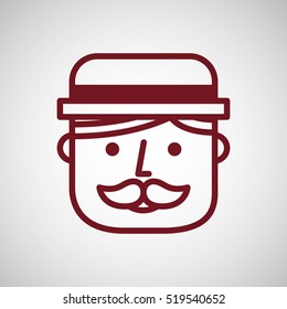 cartoon face father day vector illustration eps 10