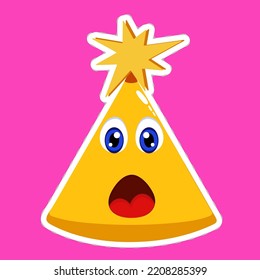 Icono Del Rastreador De Caricatura Anar (Lámina De Flor) En Fondo Rosa.