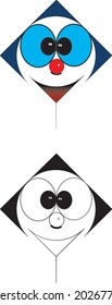 cartoon face happy face with vector
