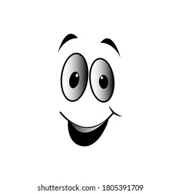 Cartoon Face happy.cartoon face expression in vector graphic 