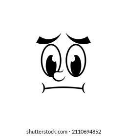 Cartoon face icon design template vector isolated
