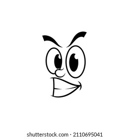 Cartoon face icon design template vector isolated