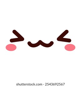 Symbolvektor für Zeichentrickgesicht. Lustiges Gesichtsillustrationszeichen. Gesichtssymbol oder Logo.