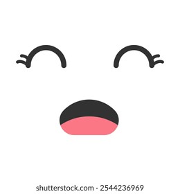 Cartoon face icon vector. Funny face illustration sign. Face symbol or logo.
