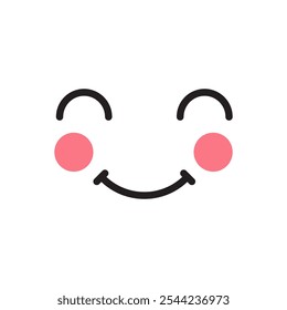 Caricatura cara icono Vector. Cartel divertido de la ilustración de la cara. Símbolo de la cara o logotipo.