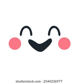 Cartoon face icon vector. Funny face illustration sign. Face symbol or logo.