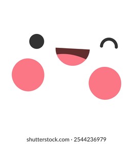 Cartoon face icon vector. Funny face illustration sign. Face symbol or logo.