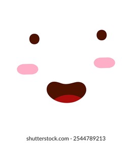 Caricatura cara icono Vector. Cartel divertido de la ilustración de la cara. Símbolo de la cara o logotipo.