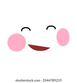 Cartoon face icon vector. Funny face illustration sign. Face symbol or logo.