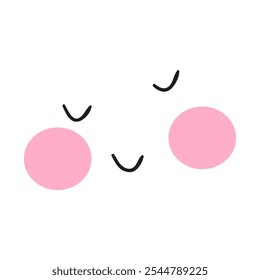 Cartoon face icon vector. Funny face illustration sign. Face symbol or logo.