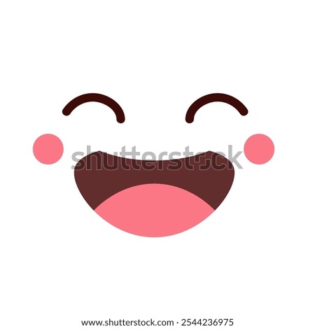 Cartoon face icon vector. Funny face illustration sign. Face symbol or logo.