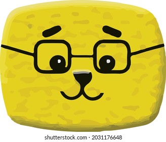 Cartoon Face Lens Design Vektorbild Emoji