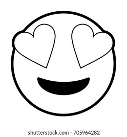 Cartoon face in love design