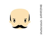 cartoon face with mustache vector art