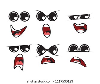 Cartoon Face Set Stock Vector Royalty Free 1119530123 Cartoon Face Set Stock Vector Royalty Free 1119530123