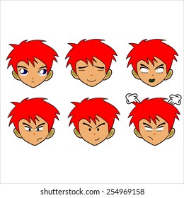 cartoon face set